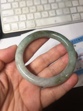 Load image into Gallery viewer, 51.1mm certified 100% natural Type A dark green yellow gray round cut jadeite jade bangle H163-6011