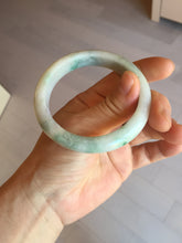 Load image into Gallery viewer, 54.5mm Certified 100% natural Type A sunny green/white jadeite jade bangle BM31-0361