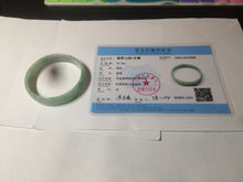 Load image into Gallery viewer, 51.7mm certified 100% natural Type A sunny green/gray jadeite jade bangle BK6-3358