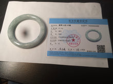 Load image into Gallery viewer, 56.4 mm certificated Type A 100% Natural light green round cut Jadeite Jade bangle S54-4069