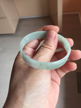Load image into Gallery viewer, 51mm certified Type A 100% Natural light green thin style Jadeite jade bangle PJ129-0199