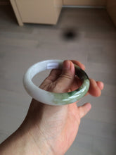 Load image into Gallery viewer, 60mm certified type A 100% Natural green/dark green/white jadeite jade bangle BG26-1711