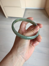 Load image into Gallery viewer, 70mm certified Type A 100% Natural dark green brown white plus size Jadeite Jade bangle BH231-0510