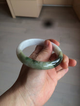 Load image into Gallery viewer, 60mm certified type A 100% Natural green/dark green/white jadeite jade bangle BG26-1711