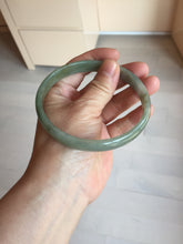 Load image into Gallery viewer, 70mm certified Type A 100% Natural dark green brown white plus size Jadeite Jade bangle BH231-0510