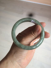 Load image into Gallery viewer, 54.6mm Certified 100% natural Type A green/gray jadeite jade bangle AE66-2866