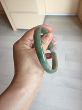 Load image into Gallery viewer, 70mm certified Type A 100% Natural dark green brown white plus size Jadeite Jade bangle BH231-0510