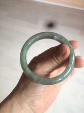 Load image into Gallery viewer, 54.6mm Certified 100% natural Type A green/gray jadeite jade bangle AE66-2866