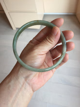 Load image into Gallery viewer, 70mm certified Type A 100% Natural dark green brown white plus size Jadeite Jade bangle BH231-0510