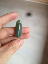 Load image into Gallery viewer, 100% Natural dark green blessed melon Jadeite Jade pendant AQ70