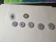 Load image into Gallery viewer, 100% Natural green/white/purple jadeite Jade Safety Guardian Button(donut) Pendant/worry stone AX29