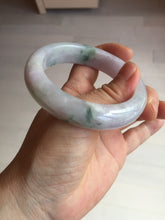Load image into Gallery viewer, 55mm Certified 100% natural Type A light purple with sunny flying flowers jadeite jade bangle BL107-8720