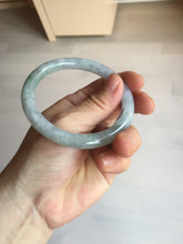 Load image into Gallery viewer, 57.4mm Certified Type A 100% Natural light green purple gray round cut Jadeite Jade bangle BQ60-6887
