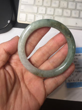 Load image into Gallery viewer, 51.1mm certified 100% natural Type A dark green yellow gray round cut jadeite jade bangle H163-6011
