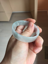 Load image into Gallery viewer, 48.3mm Certified Type A 100% Natural icy watery light green clear white super thin Jadeite Jade bangle PH250-0203