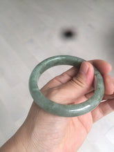 Load image into Gallery viewer, 54.6mm Certified 100% natural Type A green/gray jadeite jade bangle AE66-2866
