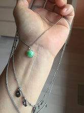 Load image into Gallery viewer, 100% natural Type A sunny green Jadeite Bead pendant Sunflower Wheel Feather Charm Triple-Layer Harmony pendant Necklace PD164