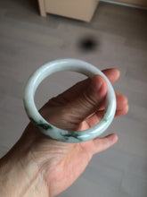 Load image into Gallery viewer, 60mm certified type A 100% Natural sunny green/dark green/white jadeite jade bangle BG25-1719