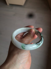 Load image into Gallery viewer, 60mm certified type A 100% Natural sunny green/dark green/white jadeite jade bangle BG25-1719