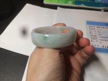 Load image into Gallery viewer, 52.2mm certified 100% natural Type A sunny green/white/purple jadeite jade bangle BK7-2419