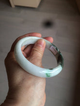 Load image into Gallery viewer, 60mm certified type A 100% Natural sunny green/dark green/white jadeite jade bangle BG25-1719
