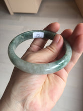 Load image into Gallery viewer, 60.5mm Certified Type A 100% Natural dark green/gray Jadeite Jade bangle S88-7057