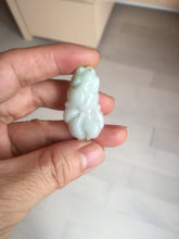Load image into Gallery viewer, 100% Natural clear sunny green gray jadeite jade golden fish Pendant group BP109