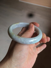 Load image into Gallery viewer, 58mm certified 100% natural light white/green/purple/yellow (Fu Lu Shou) jadeite jade bangle A102-1371