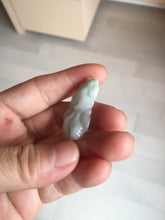 Load image into Gallery viewer, 100% Natural clear sunny green gray jadeite jade golden fish Pendant group BP109