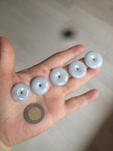 Load image into Gallery viewer, 100% Natural green/white/purple jadeite Jade Safety Guardian Button(donut) Pendant/worry stone AX29