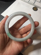 Load image into Gallery viewer, 57.5 mm Certified Type A 100% Natural sunny green/light purple Jadeite Jade bangle BM26-0790