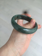 Load image into Gallery viewer, 57.7mm certificated type A 100% Natural dark green/Jadeite Jade bangle S61-1098
