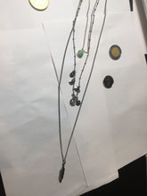 Load image into Gallery viewer, 100% natural Type A sunny green Jadeite Bead pendant Sunflower Wheel Feather Charm Triple-Layer Harmony pendant Necklace PD164