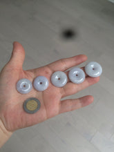 Load image into Gallery viewer, 100% Natural green/white/purple jadeite Jade Safety Guardian Button(donut) Pendant/worry stone AX29