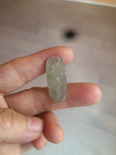 Load image into Gallery viewer, 100% natural type A icy watery light green/dark green jadeite jade leaf pendant group AZ100