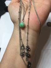 Load image into Gallery viewer, 100% natural Type A sunny green Jadeite Bead pendant Sunflower Wheel Feather Charm Triple-Layer Harmony pendant Necklace PD164