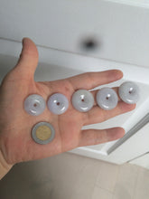 Load image into Gallery viewer, 100% Natural green/white/purple jadeite Jade Safety Guardian Button(donut) Pendant/worry stone AX29