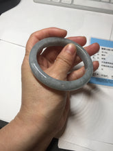 Load image into Gallery viewer, 56.6mm 100% natural Type A icy dark green/gray/black(WuJi) jadeite jade bangle AY92-1257