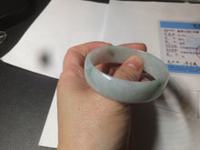 Load image into Gallery viewer, 52.2mm certified 100% natural Type A sunny green/white/purple jadeite jade bangle BK7-2419
