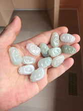 Load image into Gallery viewer, 100% Natural type A light green/light green/white/purple/gray jadeite Jade RuYi(如意) pendant PJ130