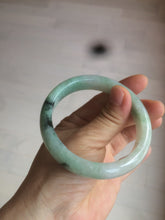 Load image into Gallery viewer, 55.7mm Certified type A 100% Natural icy watery sunny green Jadeite bangle AY25-1702