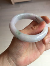 Load image into Gallery viewer, 55mm Certified 100% natural Type A light purple with sunny flying flowers jadeite jade bangle BL107-8720