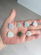 Load image into Gallery viewer, 100% Natural type A green/white small happy buddha jadeite Jade pendant necklace group BP111