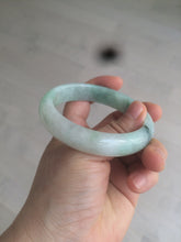 Load image into Gallery viewer, 55.7mm Certified type A 100% Natural icy watery sunny green Jadeite bangle AY25-1702