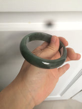 Load image into Gallery viewer, 57.7mm certificated type A 100% Natural dark green/Jadeite Jade bangle S61-1098