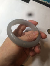 Load image into Gallery viewer, 56.6mm 100% natural smoky purple/icy ash gray Quartzite (Shetaicui jade) bangle SY58