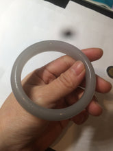 Load image into Gallery viewer, 56.6mm 100% natural smoky purple/icy ash gray Quartzite (Shetaicui jade) bangle SY58