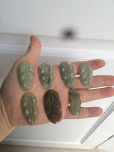Load image into Gallery viewer, 100% natural type A yellow/purple jadeite jade leaf pendant necklace group AZ99