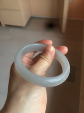 Load image into Gallery viewer, 56.6mm 100% natural smoky purple/icy ash gray Quartzite (Shetaicui jade) bangle SY58