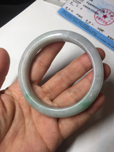 Load image into Gallery viewer, 57.5 mm Certified Type A 100% Natural sunny green/light purple Jadeite Jade bangle BM26-0790